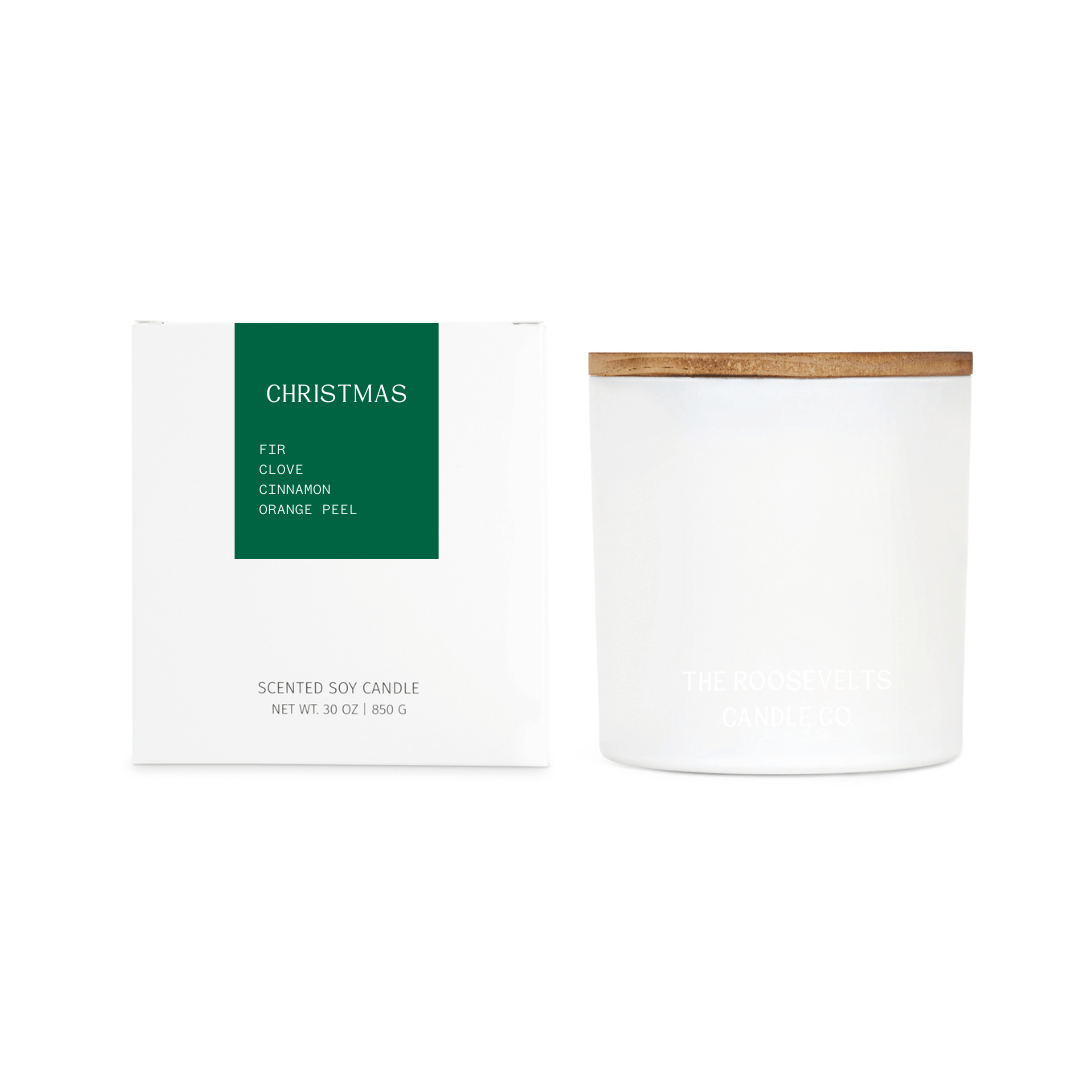 Christmas 3 Wick Candle - The Roosevelts Candle Co.